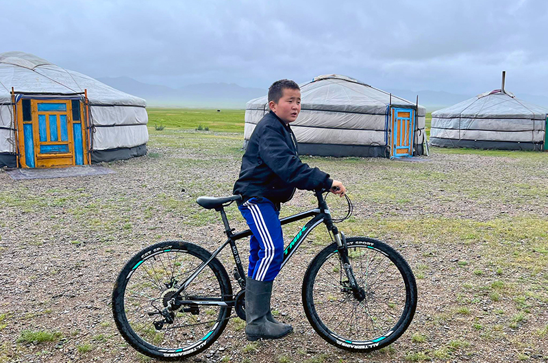 Cycling in Khustai NP